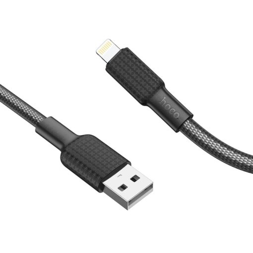 HOCO cable USB A to Lightning 2,4A X69 1 m black white – Bild 3