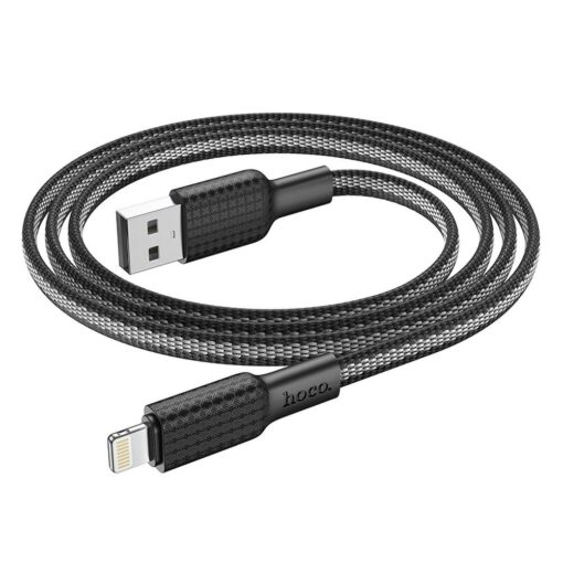 HOCO cable USB A to Lightning 2,4A X69 1 m black white – Bild 4