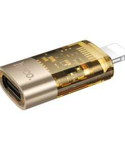 Adapter OTG Lightning to USB C Hoco UA36A transparent gold
