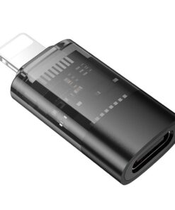 Adapter OTG Lightning to USB C Hoco UA36A transparent black