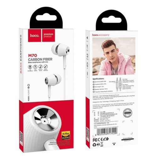 HOCO Kopfhörer bluetooth Set / In Ear Graceful universal M70 weiss – Bild 7