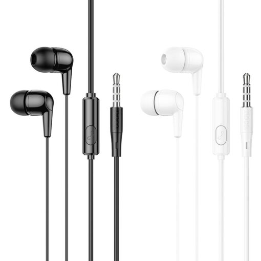 HOCO 3,5 mm kabelgebundener Kopfhörer mit Mikrofon M97 weiß – Bild 4