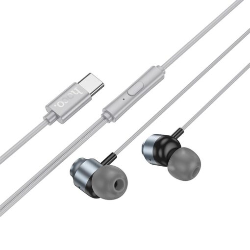 HOCO kabelgebundener Kopfhörer Typ C mit Mikrofon M122 grau – Bild 4
