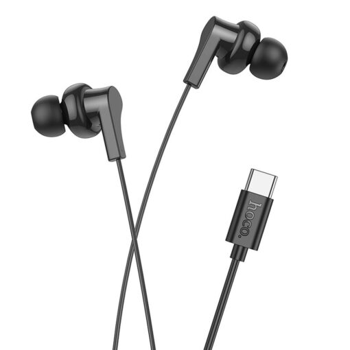 HOCO kabelgebundener Kopfhörer Typ C mit Mikrofon M114 schwarz