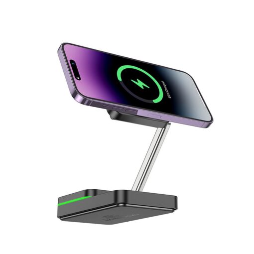 HOCO 3-in-1 induktives Ladegerät kompatibel mit MagSafe 15W CQ10 schwarz – Bild 3