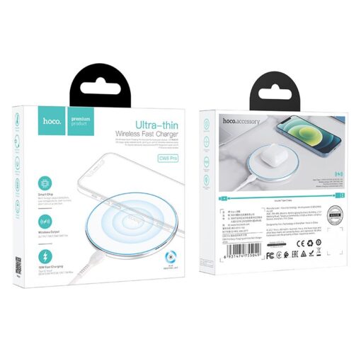 HOCO wireless charger with light 2A 15W CW6 Pro white – Bild 6