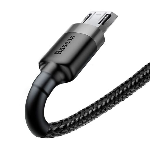 BASEUS Kabel USB Cafule Micro 2,4A 1 Meter grau-schwarz – Bild 5