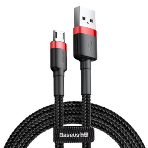 BASEUS kabel USB Cafule Micro 2,4A 1 Meter rot-schwarz
