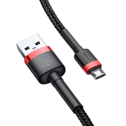 BASEUS kabel USB Cafule Micro 2,4A 1 Meter rot-schwarz – Bild 3