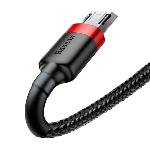 BASEUS kabel USB Cafule Micro 2,4A 1 Meter rot-schwarz – Bild 4