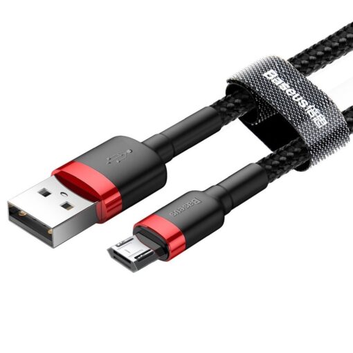 BASEUS kabel USB Cafule Micro 2,4A 1 Meter rot-schwarz – Bild 6