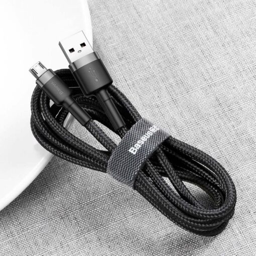 BASEUS kabel USB Cafule Micro 1,5A 2 Meter grau-schwarz – Bild 3