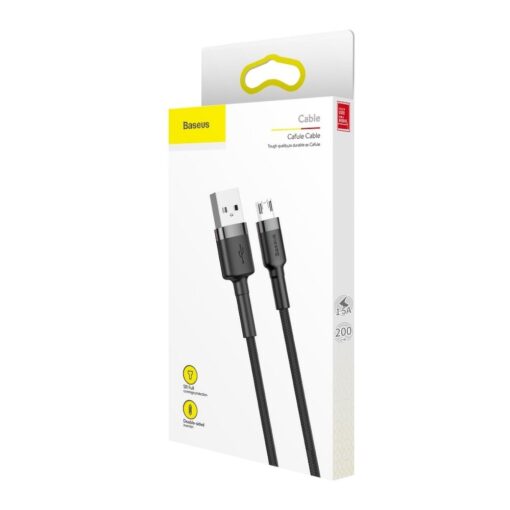 BASEUS kabel USB Cafule Micro 1,5A 2 Meter grau-schwarz – Bild 7