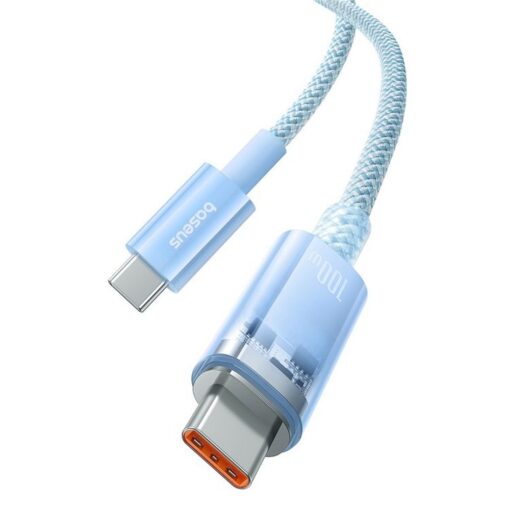 BASEUS Kabel Typ C auf Typ C PD 6A 100W Explorer P10319703311-00 / CB000043 1 m blau – Bild 3