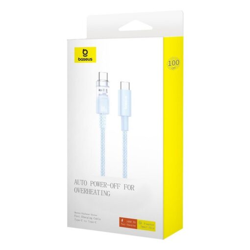 BASEUS Kabel Typ C auf Typ C PD 6A 100W Explorer P10319703311-00 / CB000043 1 m blau – Bild 15