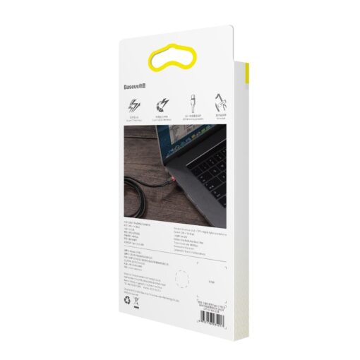 BASEUS kabel Type C to Type C Cafule 3A 1 Meter rot-schwarz – Bild 9