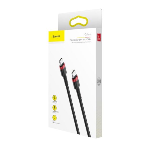 BASEUS kabel Type C to Type C Cafule 3A 1 Meter rot-schwarz – Bild 11