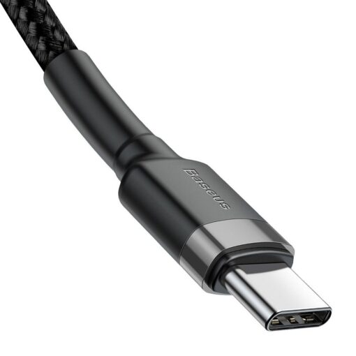 BASEUS cable Type C to Type C Power Delivery PD60W 2.0 (3A 20V) Cafule CATKLF-HG1 2m gray+black – Bild 7