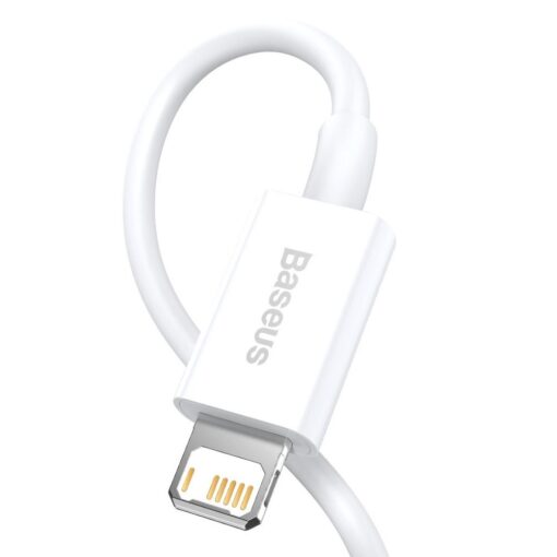 BASEUS Kabel USB für Apple Lightning 8-pin 2,4A Superior Series Fast Charging CALYS-B02 1,5 Meter weiß – Bild 4