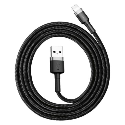 BASEUS kabel USB Cafule for iPhone 2,4A 1 metr grau-schwarz CALKLF-BG1