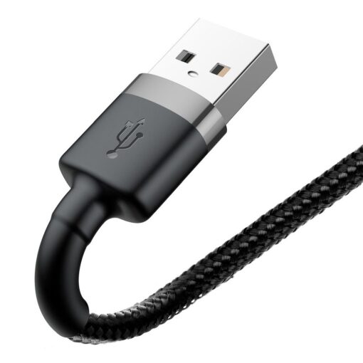 BASEUS kabel USB Cafule for iPhone 2,4A 1 metr grau-schwarz CALKLF-BG1 – Bild 3