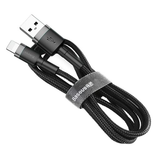 BASEUS kabel USB Cafule for iPhone 2,4A 1 metr grau-schwarz CALKLF-BG1 – Bild 5