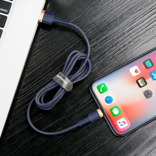 BASEUS kabel USB Cafule for iPhone 2,4A 1 metr gold-blau CALKLF-BV3 – Bild 6