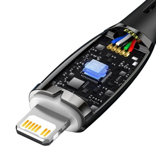 BASEUS Kabel Typ C zu Lightning PD 20W Glimmer CADH000101 2 m schwarz – Bild 5