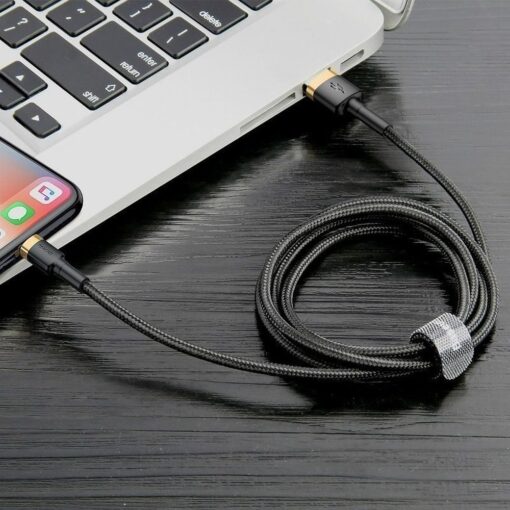 BASEUS cable USB A to Lightning 2,4A Cafule CALKLF-BV1 1 m black gold – Bild 8