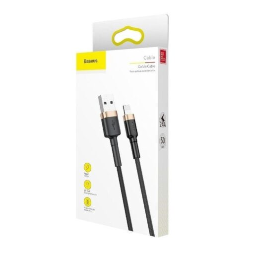 BASEUS cable USB A to Lightning 2,4A Cafule CALKLF-BV1 1 m black gold – Bild 9