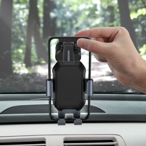 BASEUS Schwerkraftwagenhalter für Glas / Platte TANK schwarz SUYL-TK01 – Bild 9