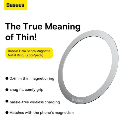 BASEUS Universalplatten kompatibel mit MagSafe PCCH000012 2 Stück silber – Bild 11
