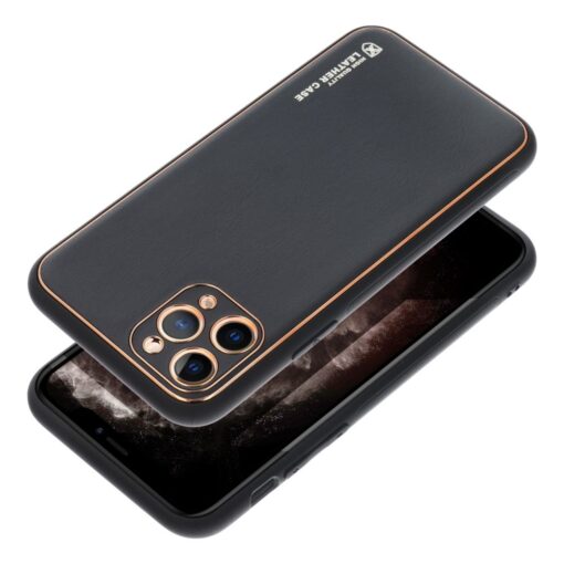 Forcell LEDER Case für IPHONE 15 PLUS schwarz
