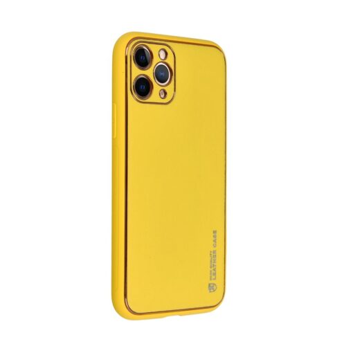 Forcell LEDER Case für IPHONE 15 PRO MAX gelb – Bild 4