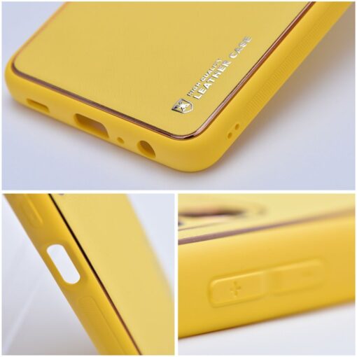 Forcell LEDER Case für IPHONE 15 PLUS gelb – Bild 5