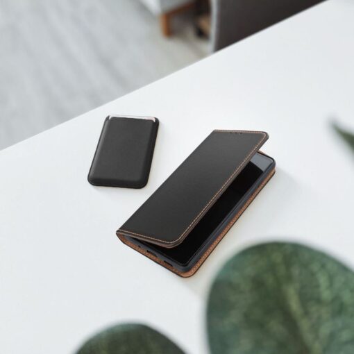 SMART PRO leder book für IPHONE 15 schwarz – Bild 8