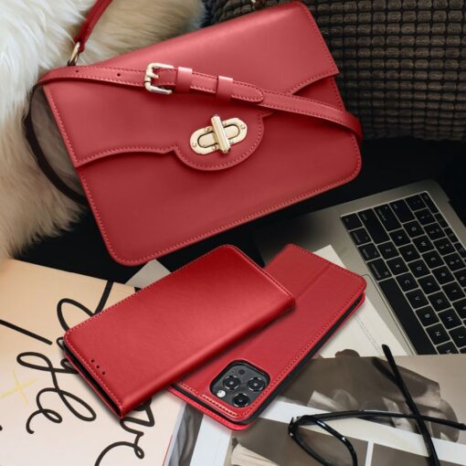 SMART PRO Book leather case for SAMSUNG S25 Edge claret – Bild 9