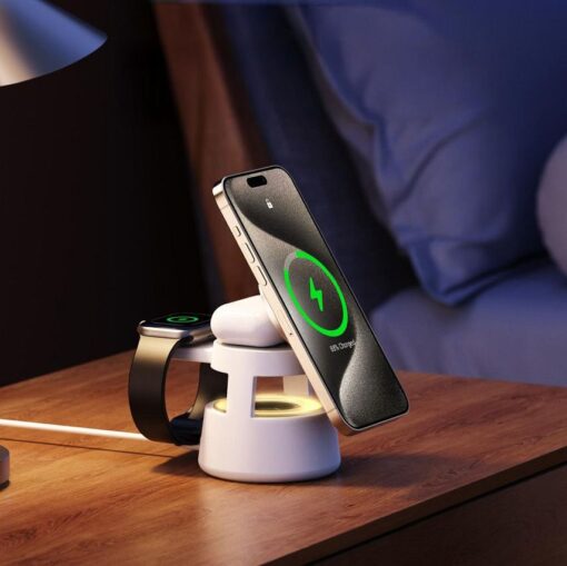 DUZZONA W23 5-in-1 Magnetic Wireless Charging Station with Bluetooth Speaker – Bild 8