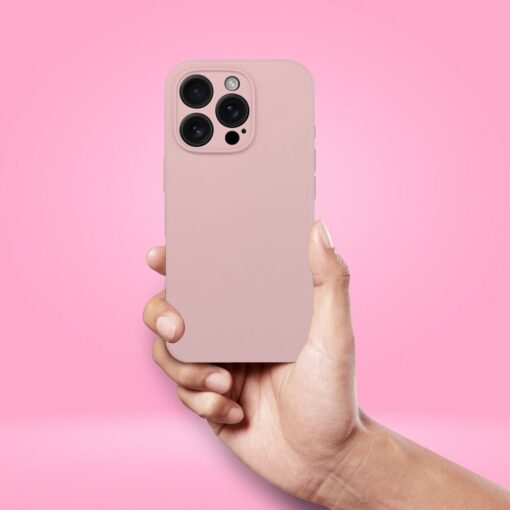 Case SILICONE 2mm for IPHONE 16 Pro Max compatible with MagSafe sand pink – Bild 5
