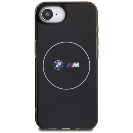 BMW case for IPHONE 16e (SE 4 2025) compatible with MagSafe BMHMPSE424HBMKH (IML Metal White Circle) black – Bild 4
