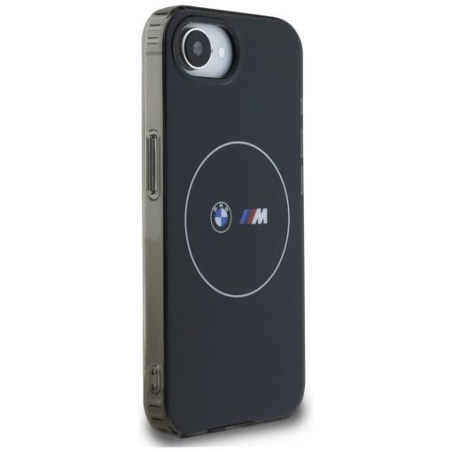 BMW case for IPHONE 16e (SE 4 2025) compatible with MagSafe BMHMPSE424HBMKH (IML Metal White Circle) black – Bild 5