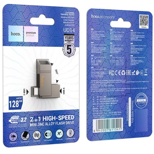 USB-STICK HOCO Wide UD14 USB + USB C 32GB USB3.0 – Bild 6