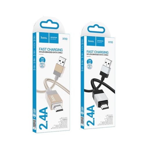 HOCO cable USB A to Micro USB 2,4A X110 1 m black – Bild 7