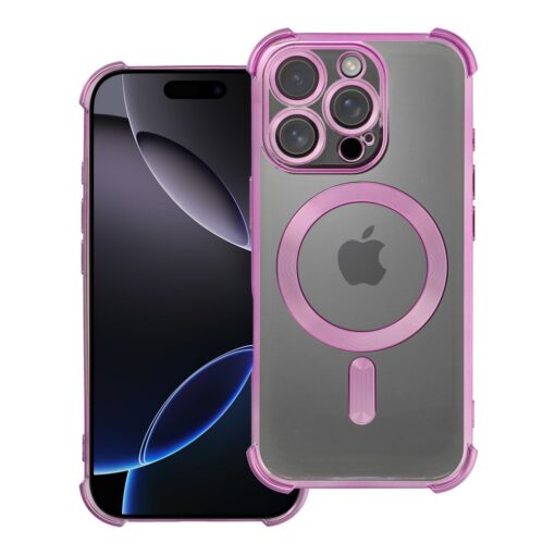 Case ANTISHOCK ELECTRO for IPHONE 16 Pro compatible with MagSafe pink