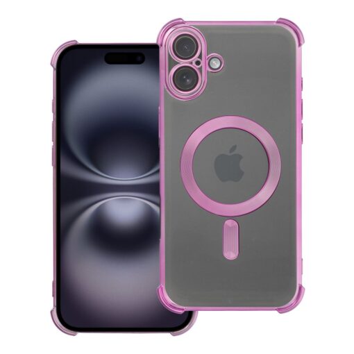 Case ANTISHOCK ELECTRO for IPHONE 16 Plus compatible with MagSafe pink