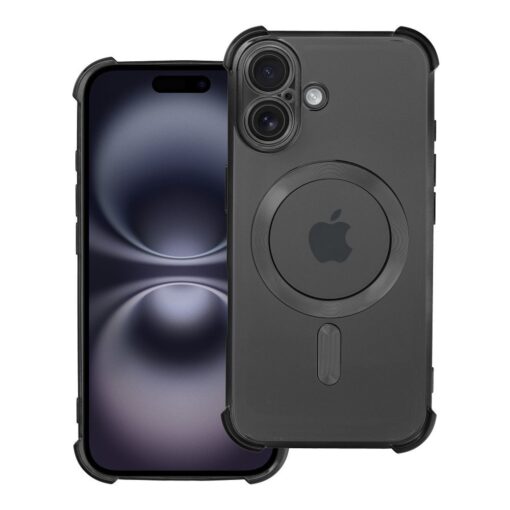 Case ANTISHOCK ELECTRO for IPHONE 16 compatible with MagSafe black