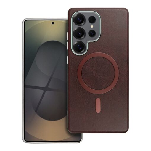 GENTLEMAN MAG COVER Case compatible with MagSafe for SAMSUNG A36 brown