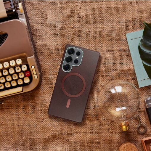 GENTLEMAN MAG COVER Case compatible with MagSafe for SAMSUNG A56 brown – Bild 5