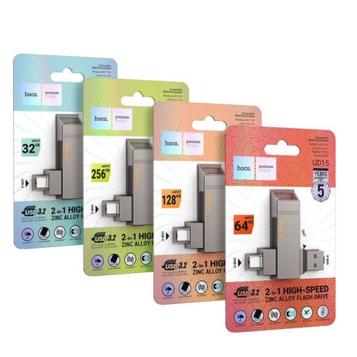 HOCO pendrive USB A + USB C UD15 256GB USB3.2 – Bild 6