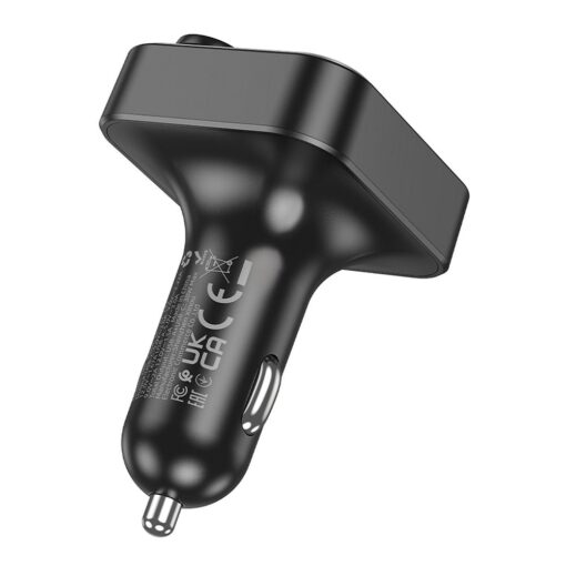 HOCO car transmitter FM bluetooth 2 x USB A + Type C PD QC3.0 20W E85 black – Bild 6